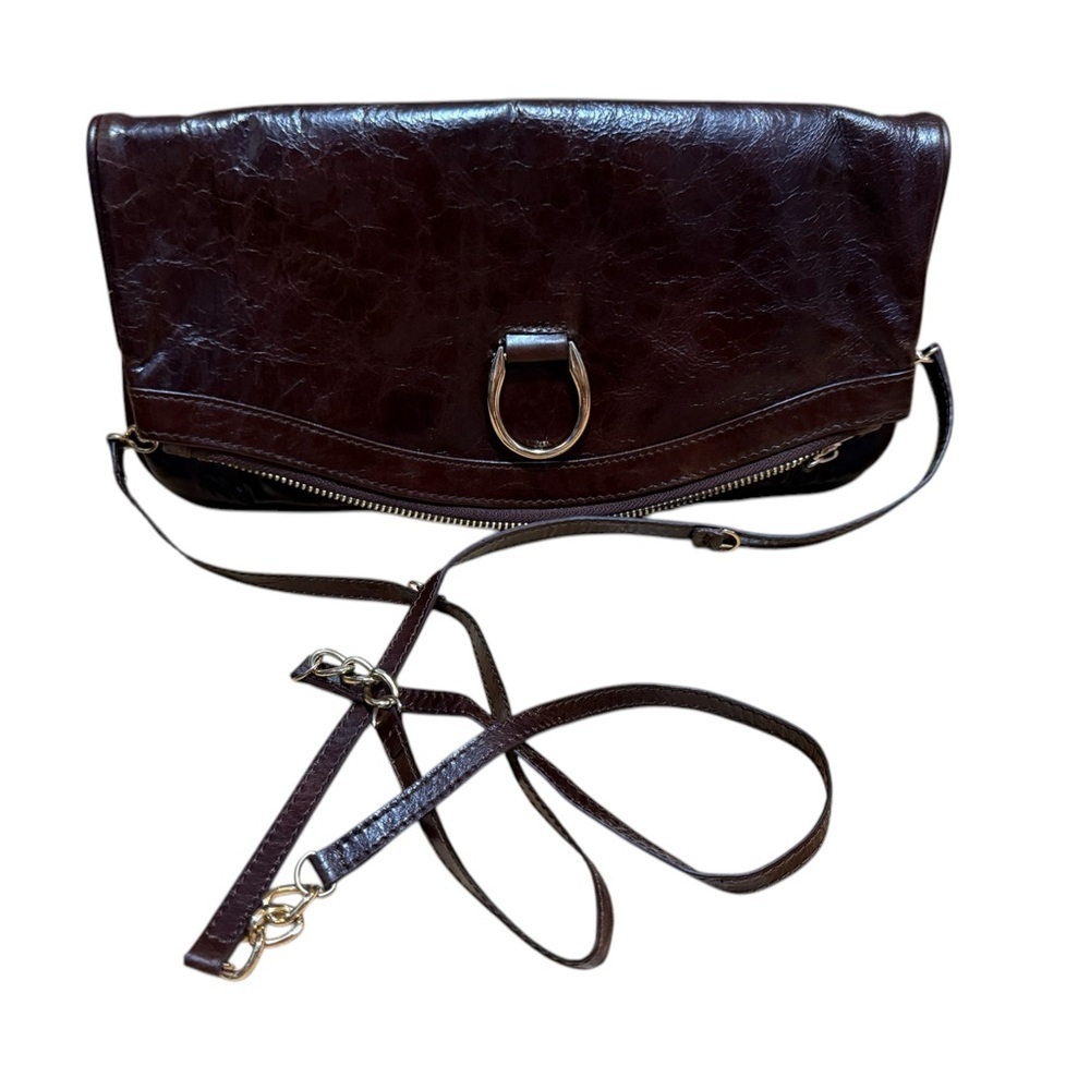 Elegant Brown Leather Clutch